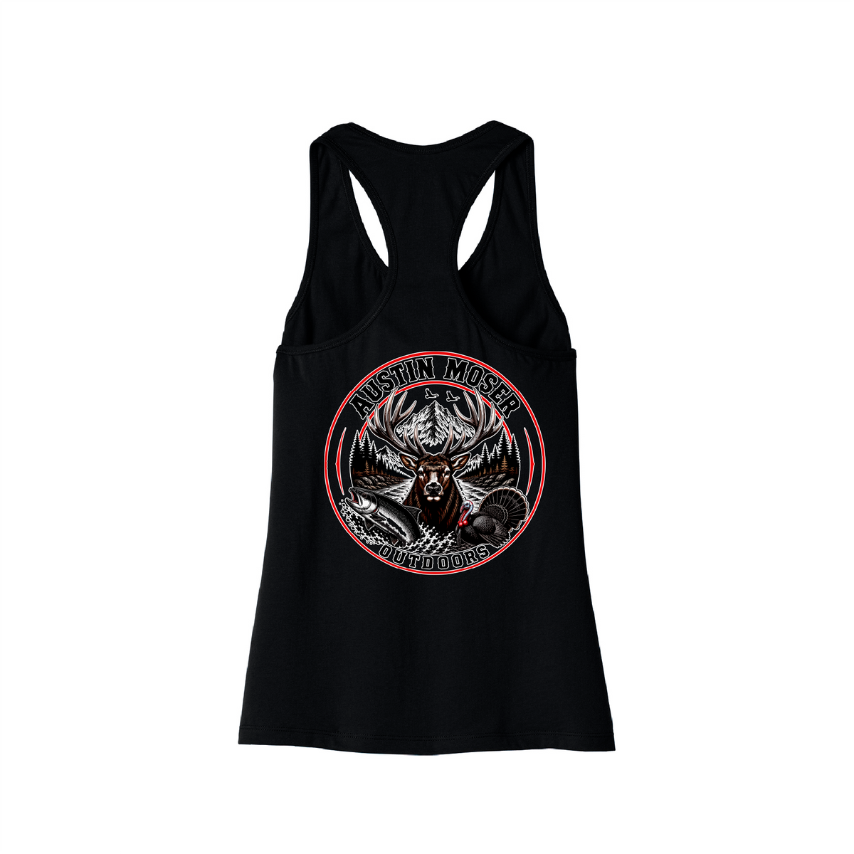 Austin Moser Outdoors Racerback Tank - Black