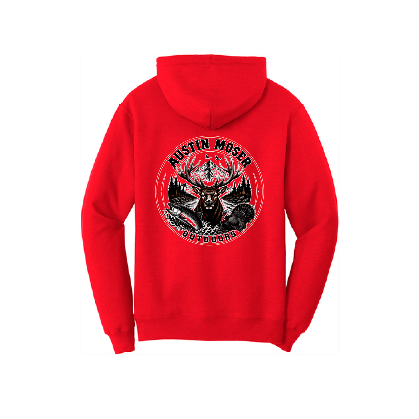 Austin Moser Outdoors Standard Hoodie - Red