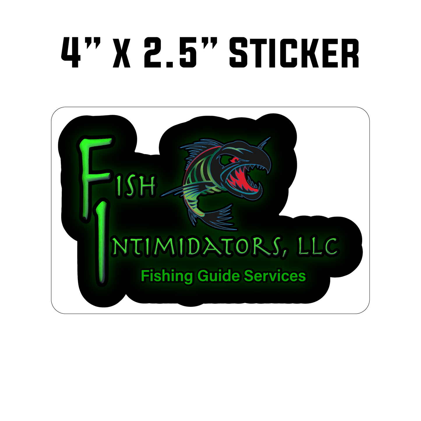 Fish Intimidators Logo Sticker
