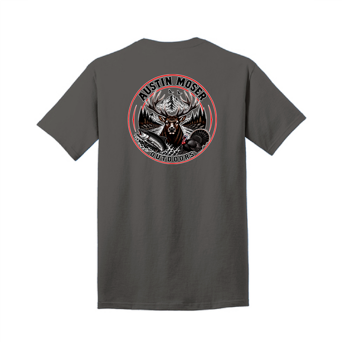 Austin Moser Outdoors T-Shirt - Charcoal