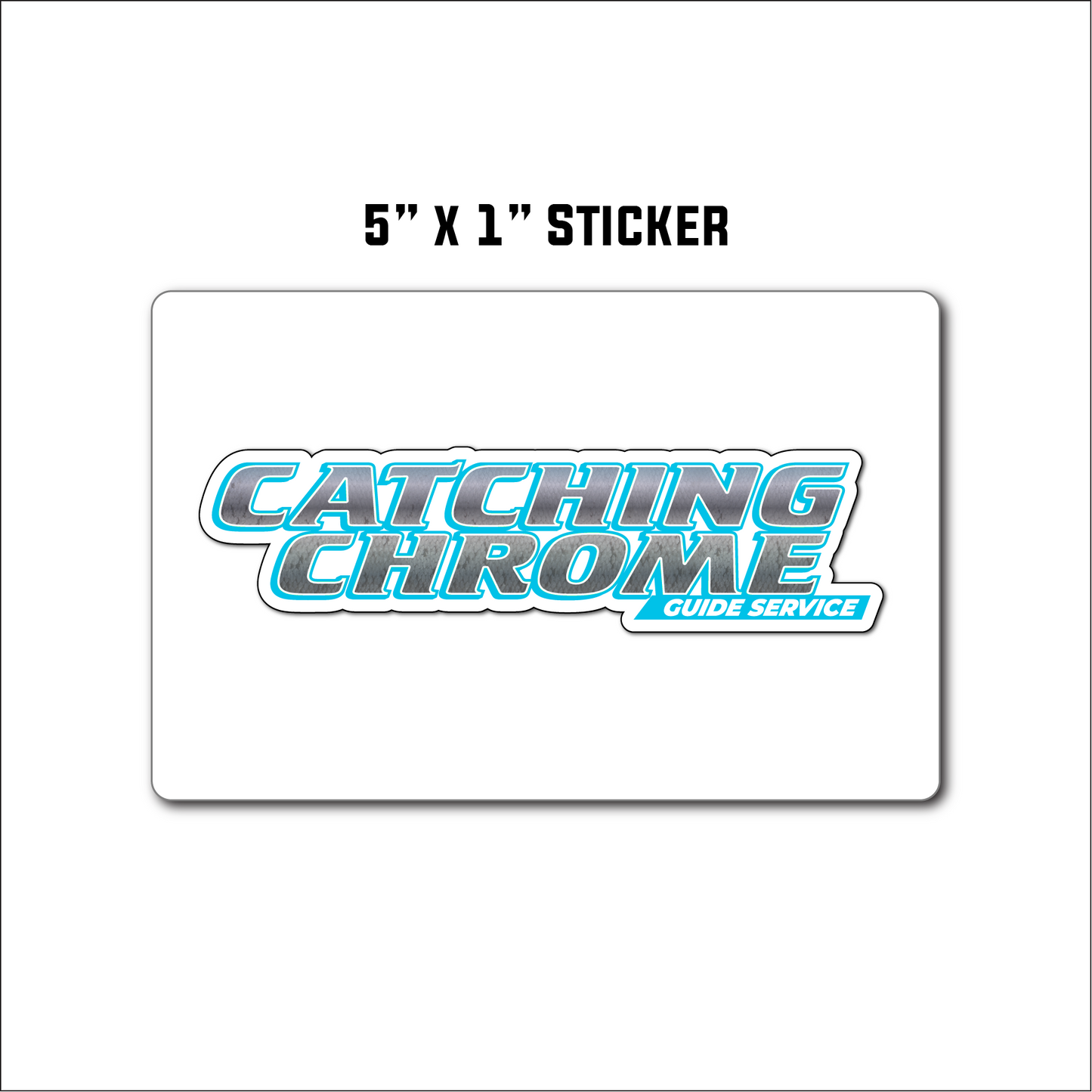 Catching Chrome Logo Sticker