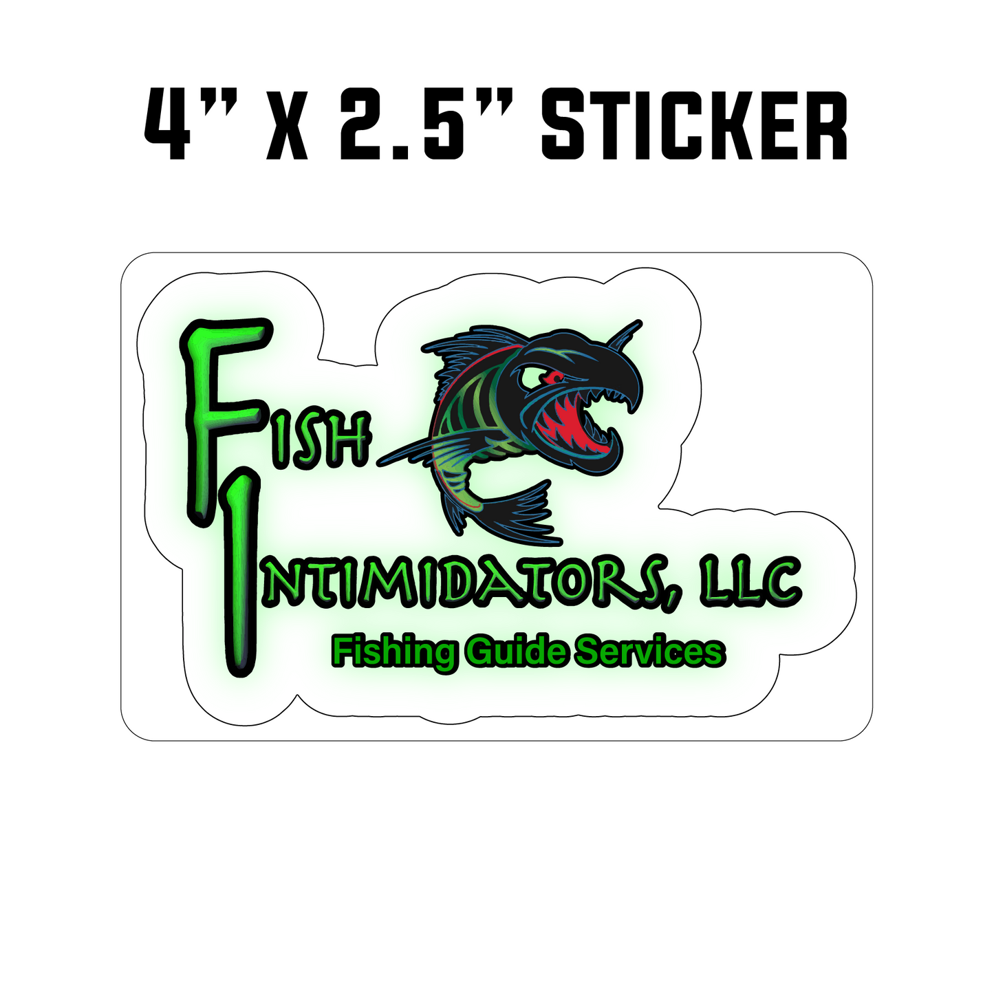 Fish Intimidators Logo Sticker