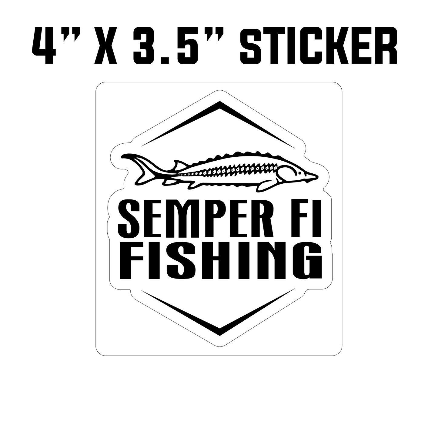 SemperFi Fishing Logo Sticker
