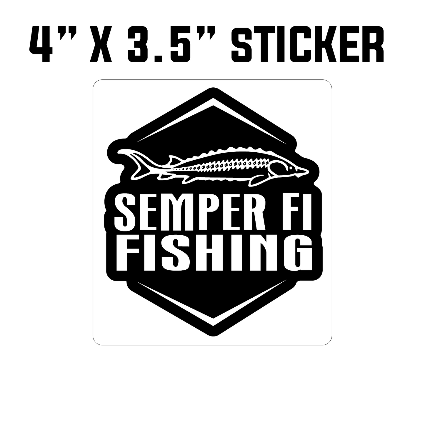 SemperFi Fishing Logo Sticker